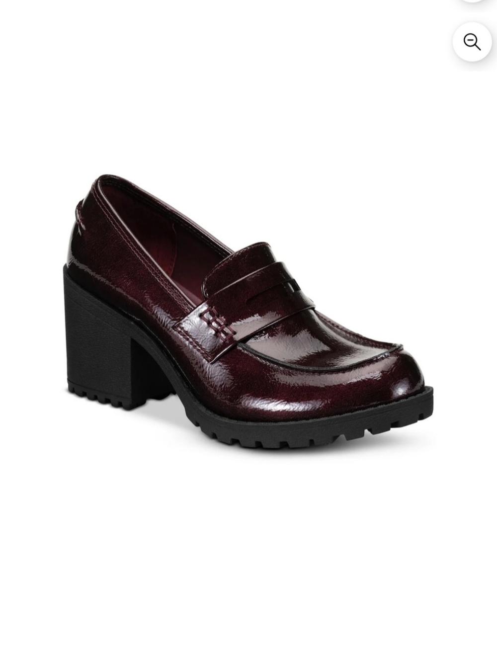 Sun + Stone Womens Maycee Patent Heeled Loafers